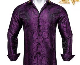 Men's dress shirts purple