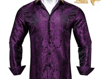 Men's dress shirts purple