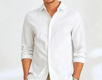 Men's button up long sleeve dress shirts