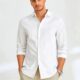 Men's button up long sleeve dress shirts