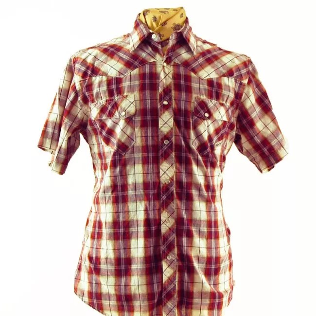 Men's short sleeve western dress shirts