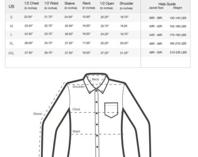 Mens dress shirt size