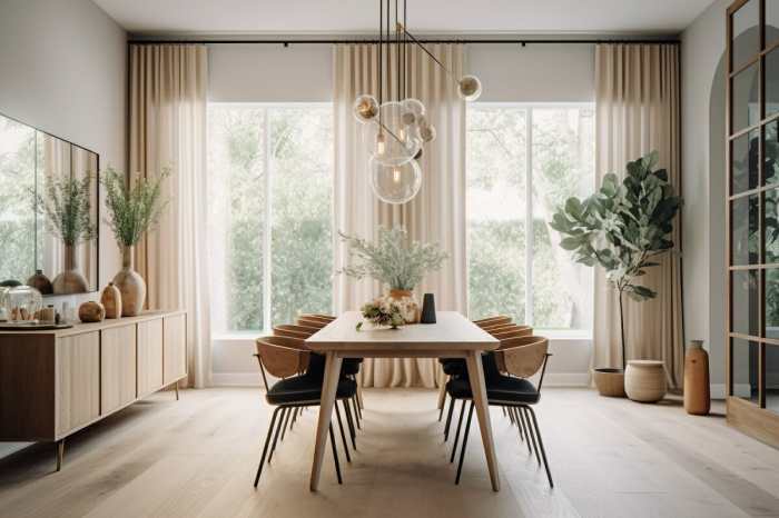 How to decorate a dining room moden