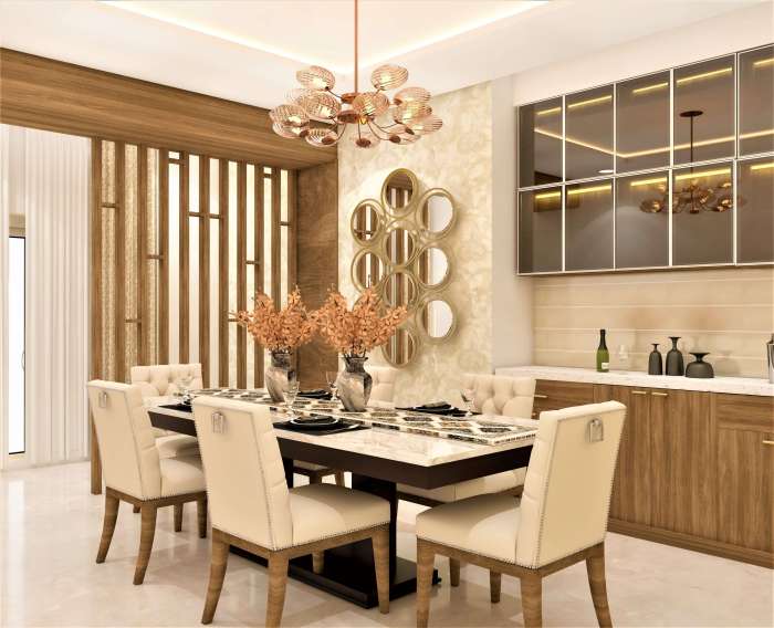 How to decorate a dining room moden