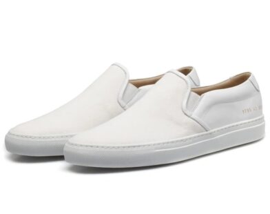 Mens white slip on dress shoes