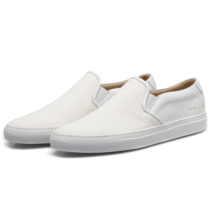 Mens white slip on dress shoes