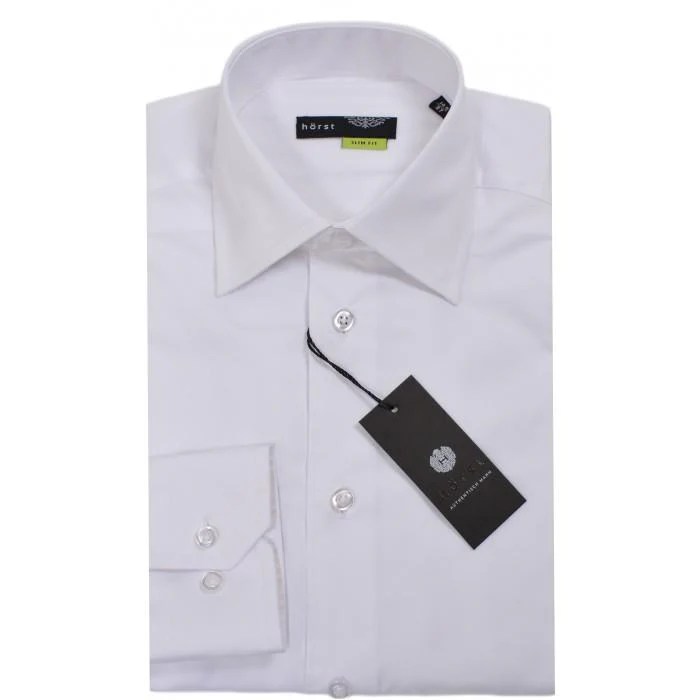 Mens white dress shirt slim fit