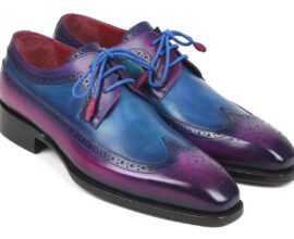 Purple and white mens dress shoes