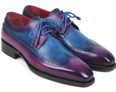 Purple and white mens dress shoes