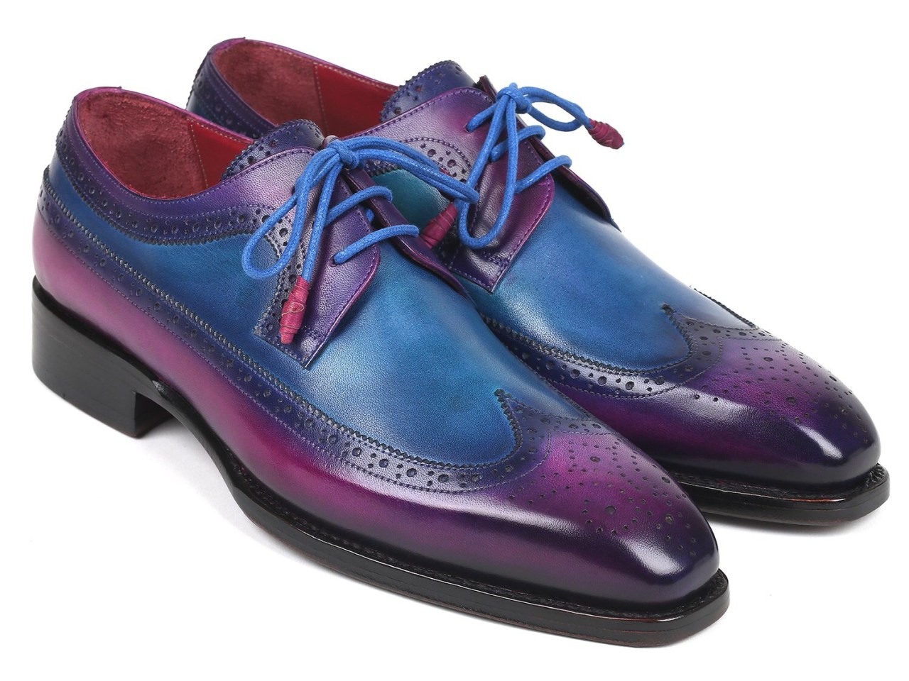 Purple and white mens dress shoes