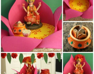 How to make lotus for lakshmi decoration