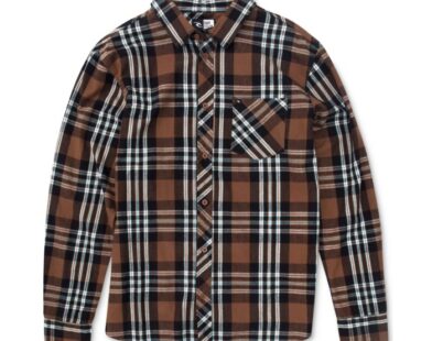 Mens brown plaid dress shirt