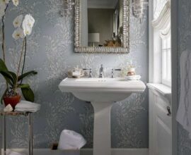 How to decorate a narrow powder room